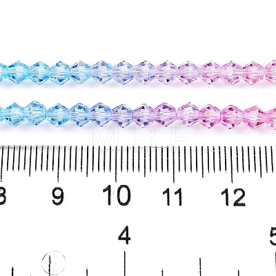 Gradient Color Baking Paint Glass Bead Strands X1-DGLA-A039-T6mm-A07-1