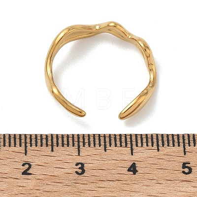 304 Stainless Steel Cuff Open Rings for Women RJEW-L341-07A-G-1
