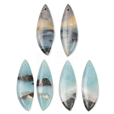 Natural Flower Amazonite Pendants G-K381-24B-1