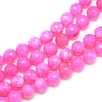 Natural White Jade Bead Strands G-R346-8mm-14-1