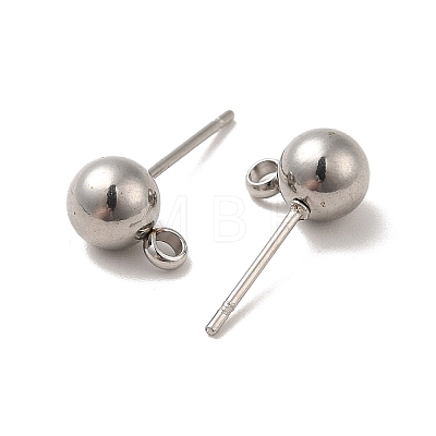 Original Color Stainless Steel Stud Earring Findings X-STAS-E026-1-1