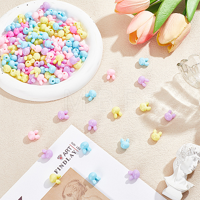 200Pcs Opaque Acrylic Beads OACR-HY0001-28-1