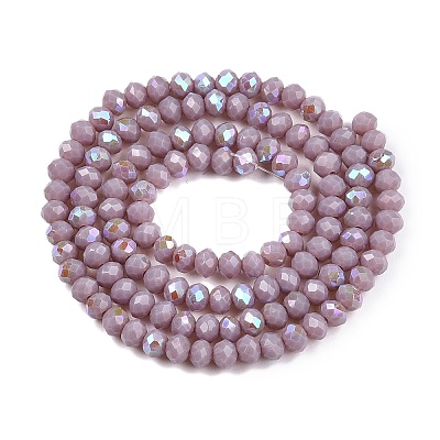 Electroplate Opaque Solid Color Glass Beads Strands EGLA-A044-P3mm-L13-1