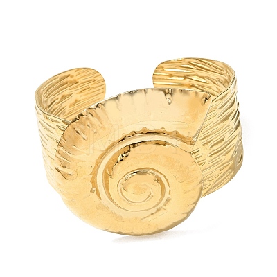 Hammered 304 Stainless Steel Cuff Bangles for Women BJEW-Z177-01G-05-1
