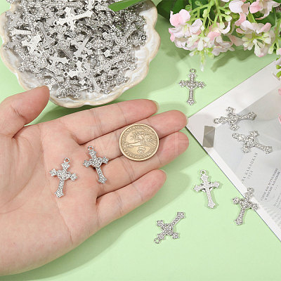 60Pcs Alloy Rhinestone Pendants ALRI-CA0001-14-1