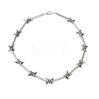 Unisex 304 Stainless Steel Necklaces NJEW-C115-01AS-1