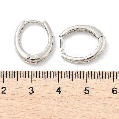 Brass Huggie Hoop Earrings EJEW-C502-11P-1
