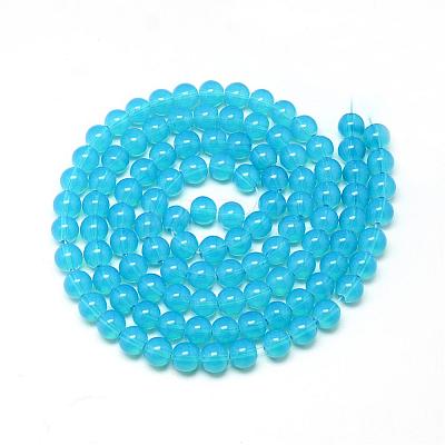 Baking Painted Glass Beads Strands DGLA-Q023-10mm-DB25-1