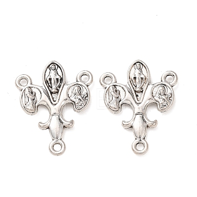 Tibetan Style Alloy 3-Loop Chandelier Component Links FIND-C094-19AS-1