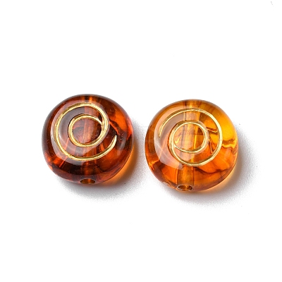 Imitation Amber Transparent Acrylic Beads MACR-D071-02G-1