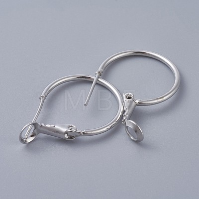 Brass Hoop Earrings KK-I665-26A-P-1