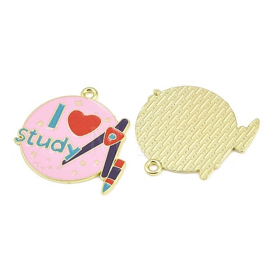 Alloy Enamel Pendants ENAM-L055-01K-01-1