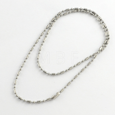 304 Stainless Steel Ball Chain Necklace Making NJEW-R225-04-1