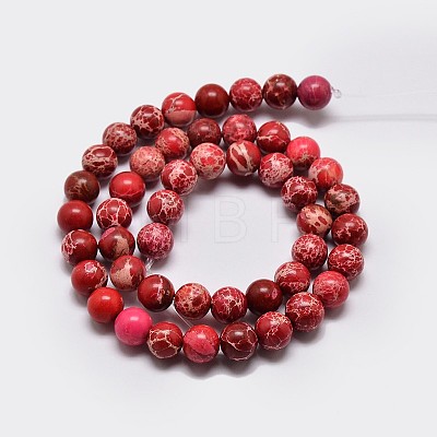 Natural Imperial Jasper Beads Strands G-I122-10mm-04-1