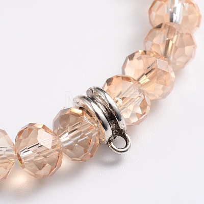 Electroplate Glass Beads Stretch Bracelets BJEW-JB02012-05-1