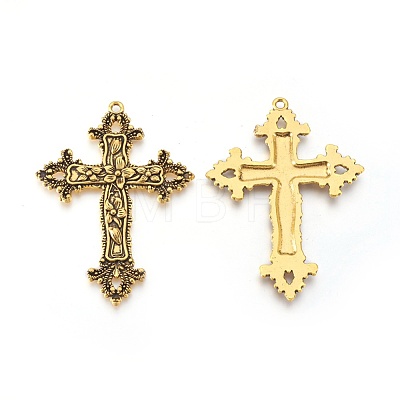 Tibetan Style Alloy Big Pendants TIBEP-A20541-AG-LF-1