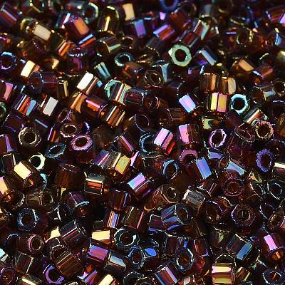 Electroplate Glass Seed Beads SEED-S042-23B-01-1