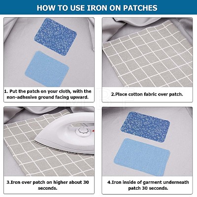 Gorgecraft 10Pcs 5 Styles Cloth Iron on/Sew on Repair Patches PATC-GF0001-05-1
