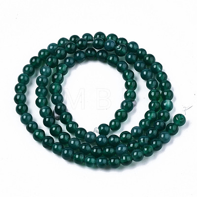 Natural Green Onyx Agate Beads Strands X-G-S359-233-1