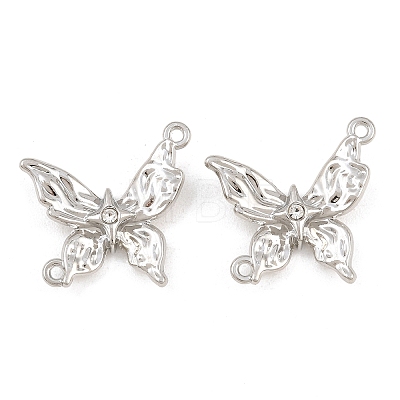 Alloy with Rhinestone Connector Charms RB-CBA7AC6-02P-02-1