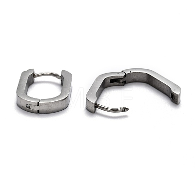 Non-Tarnish 304 Stainless Steel Huggie Hoop Earrings X-STAS-H156-11A-P-1