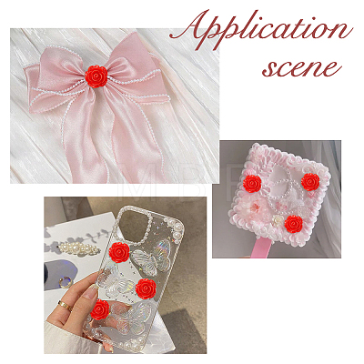 80Pcs Opaque Resin Cabochons RESI-DC0001-61A-1