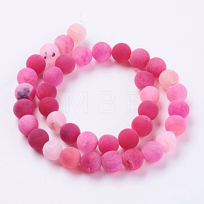 Natural Weathered Agate Beads Strands G-G589-10mm-10-1