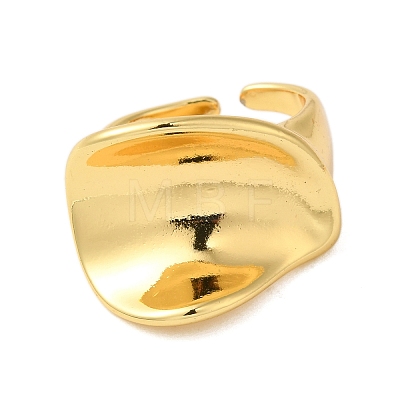 Nuggets Brass Open Cuff Rings RJEW-A048-26G-1