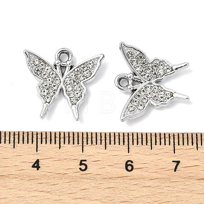 Animal Theme UV Plating Alloy Crystal Rhinestone Pendants ALRI-T012-07M-P-1