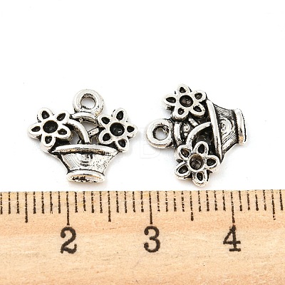 Tibetan Style Alloy Pendant Rhinestone Settings FIND-G065-18AS-1