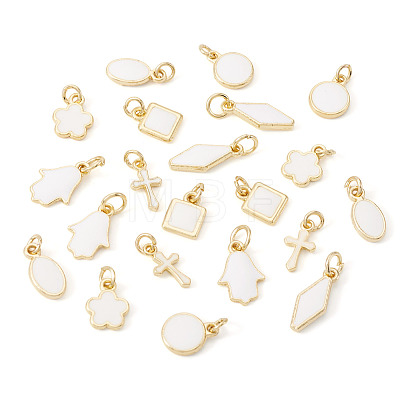 21Pcs 7 Styles Brass Enamel Charms KK-TA0003-19A-1