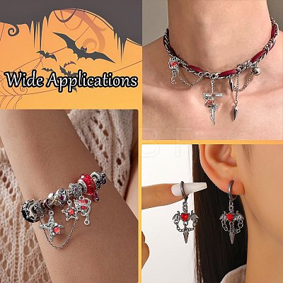 16Pcs 8 Styles Alloy & Resin Rhinestone Pendants FIND-CJ0005-96-1