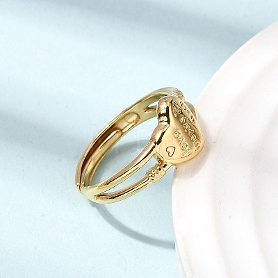 304 Stainless Steel Adjustable Cuff Open Rings for Women RJEW-K316-03G-1
