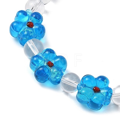 Crystal Glass Beaded Stretch Bracelets for Women BJEW-JB12791-02-1