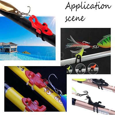 50 Sets 10 Colors Plastic & Silicone O-Rings Fishing Rod Pole Hook Keeper Sets FIND-FH0003-26-1