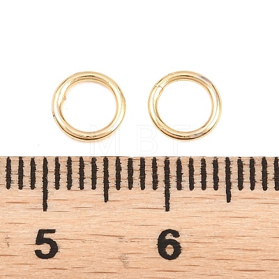Brass Closed Jump Rings KK-D257-01G-02-1