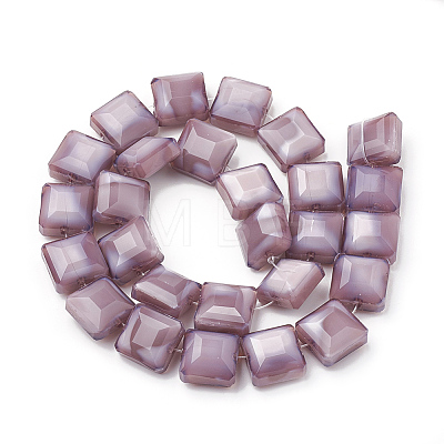 Opaque Solid Color Glass Beads Strands GLAA-N032-07H-1