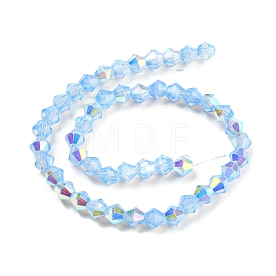 Baking Painted Transparent Glass Beads Strands GLAA-F029-TM6mm-05-1