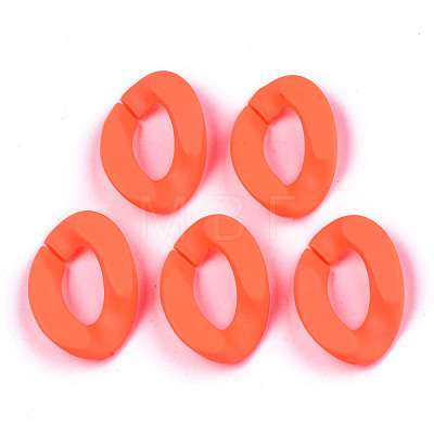 Opaque Spray Painted Acrylic Linking Rings OACR-R249-03C-1