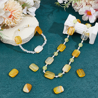 1 Strand Natural Striped Agate/Banded Agate Beads Strands G-PH0003-18-1
