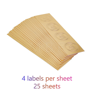 Self Adhesive Gold Foil Embossed Stickers DIY-WH0163-70L-1