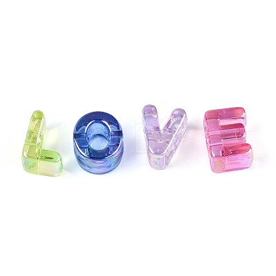 UV Plating Transparent Acrylic Beads TACR-T030-01M-1