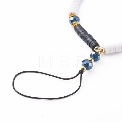 Polymer Clay Heishi Beaded Mobile Straps HJEW-JM00466-1