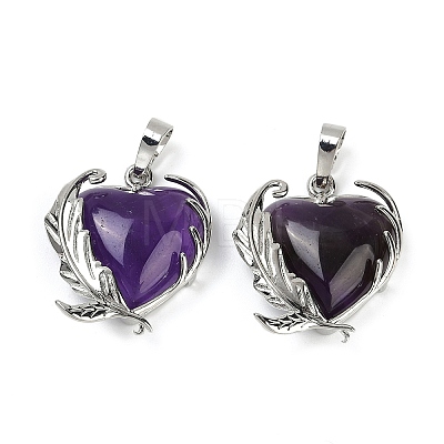 Natural Amethyst Pendants G-Q025-01P-04-1