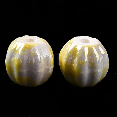 Handmade Pearlized Porcelain Beads PORC-G010-02A-1