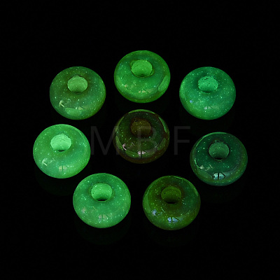 UV Plating Luminous Opaque Acrylic European Beads OACR-N154-04-1