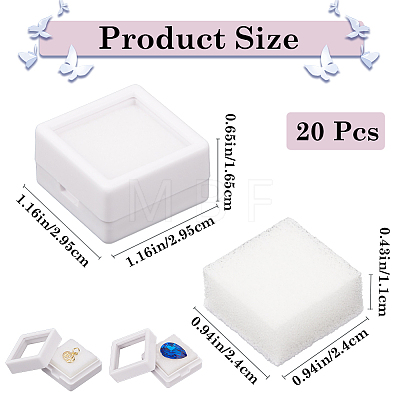 20Pcs Acrylic Jewelry Box OBOX-GF0001-12-1