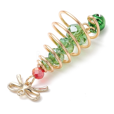 3Pcs Glass & Alloy Pendants PALLOY-JF02990-1