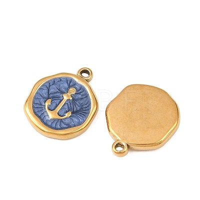 304 Stainless Steel Enamel Pendants STAS-P425-01G-07-1