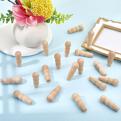 10Pcs Unfinished Wood Puppet WOOD-GF0002-42B-1